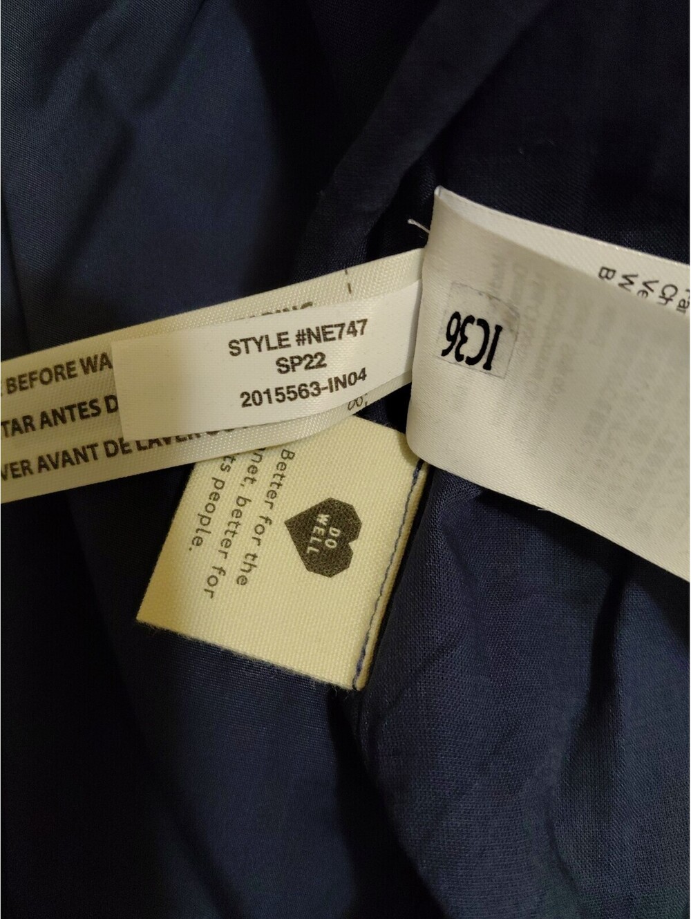 NWT Madewell Poplin Lizzie Babydoll Tiered Dress Twilight Navy Blue Size 8 #659 - Picture 10 of 10